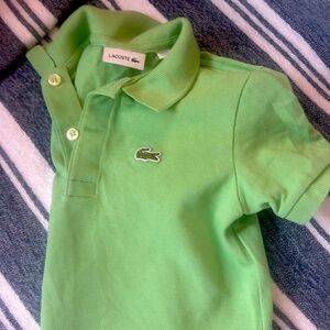 Boys size 6 light green Lacoste polo